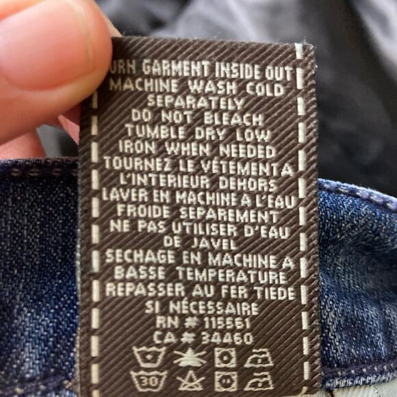 7 For All Mankind Cropped Straight Leg  Jeans Size 28‎ - Picture 7 of 8